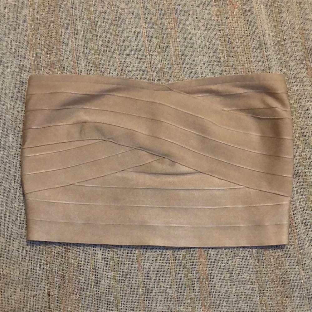 WOW Couture Gold Bandeau Crop Top